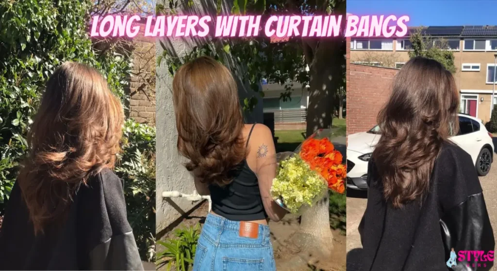 Long Layers with Curtain Bangs